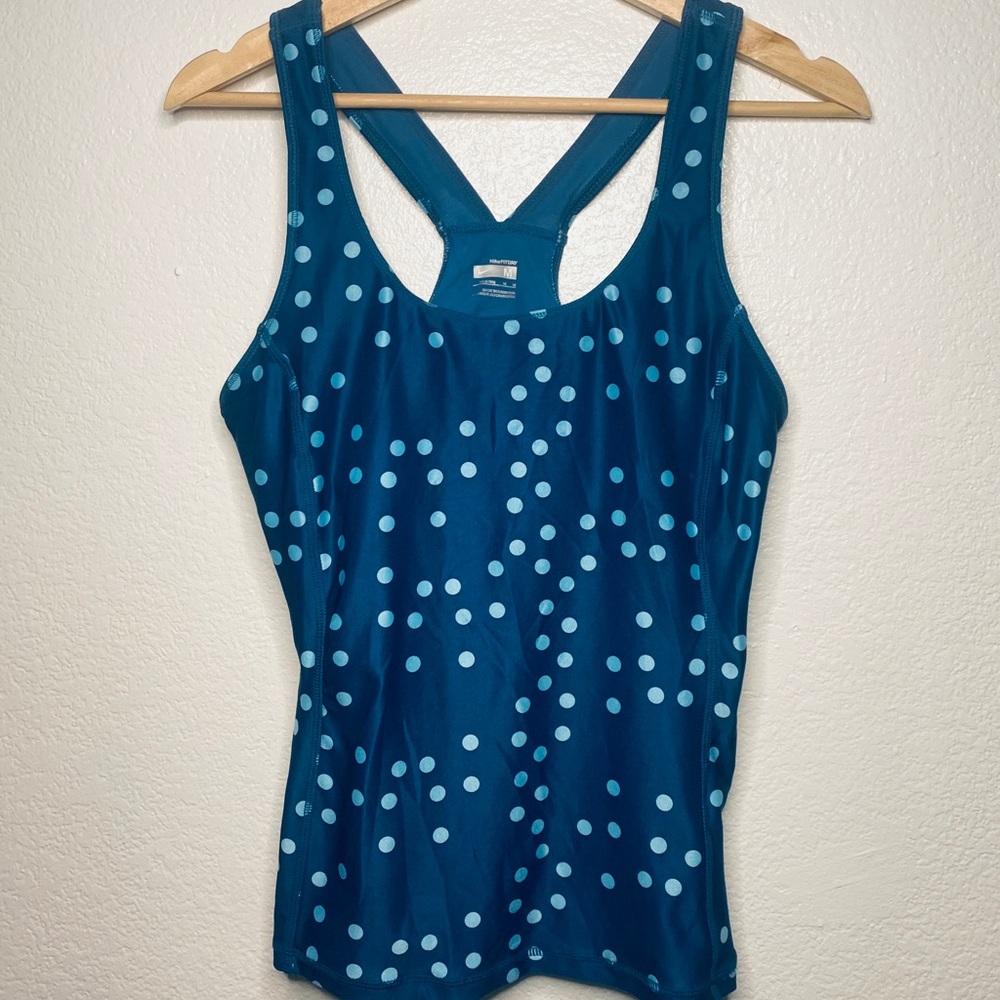 Nike racerback polka dot tank top